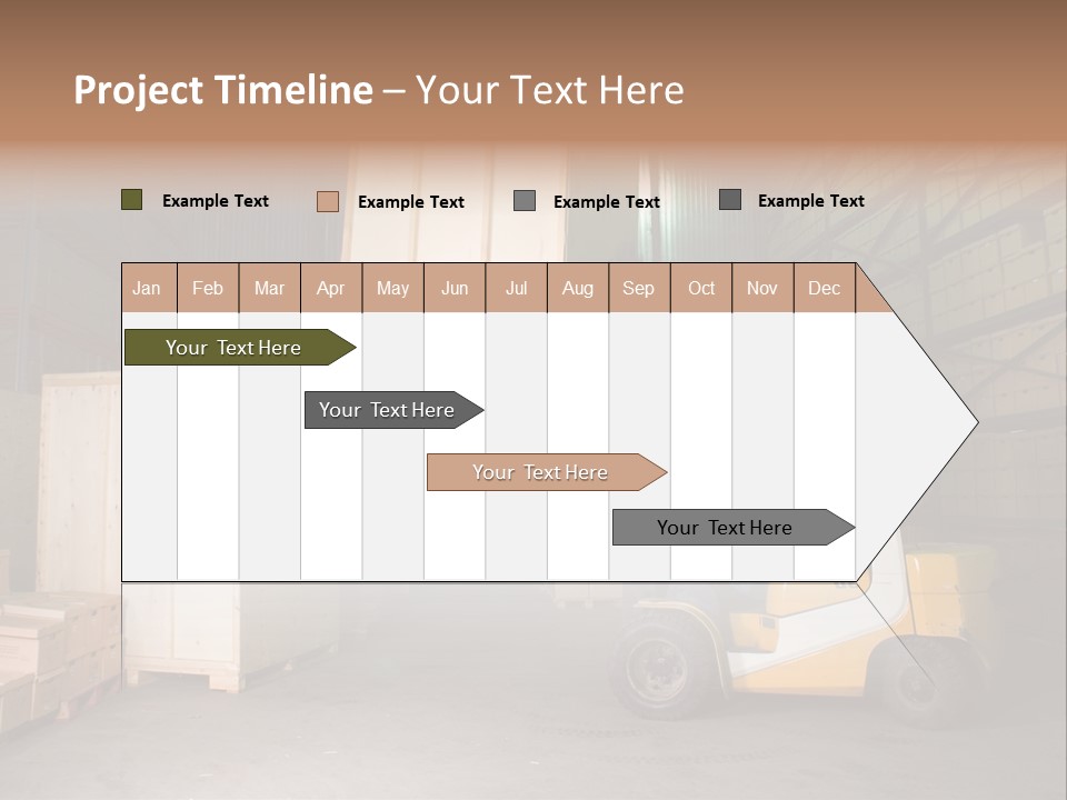 Man Working On The Truck In The Warehouse PowerPoint Template