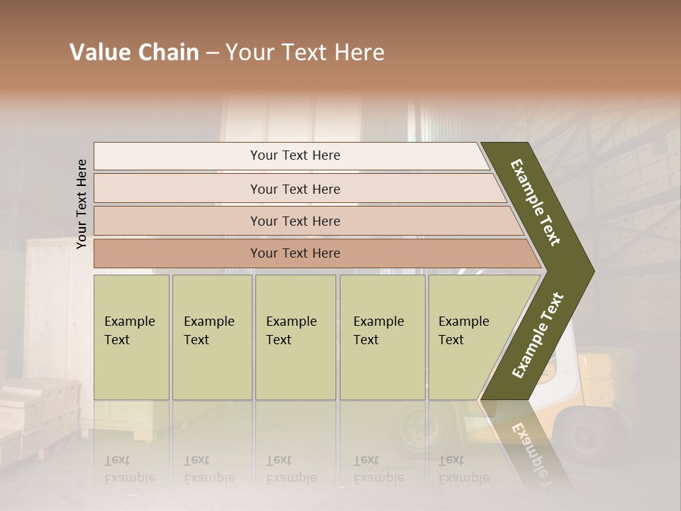Man Working On The Truck In The Warehouse PowerPoint Template