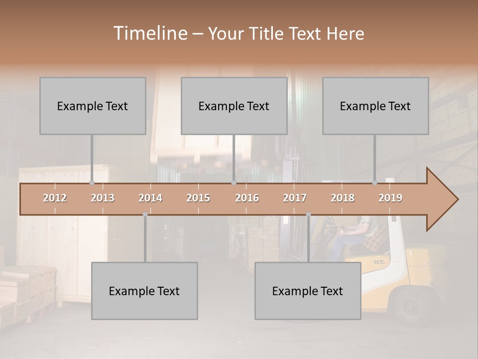 Man Working On The Truck In The Warehouse PowerPoint Template