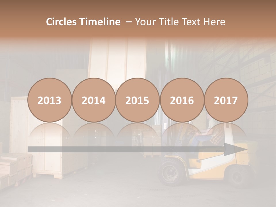 Man Working On The Truck In The Warehouse PowerPoint Template