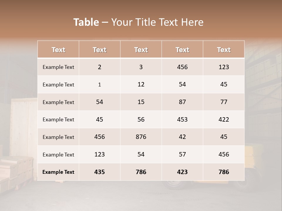 Man Working On The Truck In The Warehouse PowerPoint Template