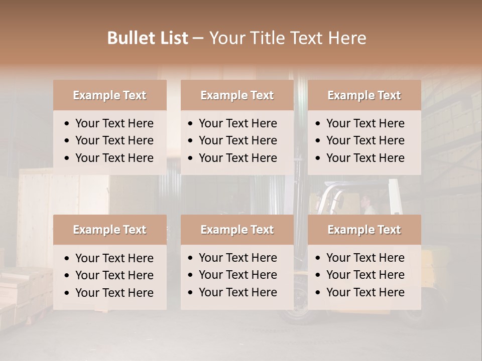 Man Working On The Truck In The Warehouse PowerPoint Template