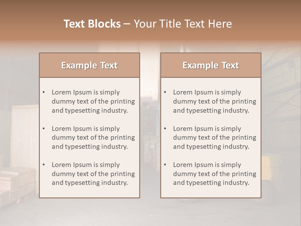 Man Working On The Truck In The Warehouse PowerPoint Template