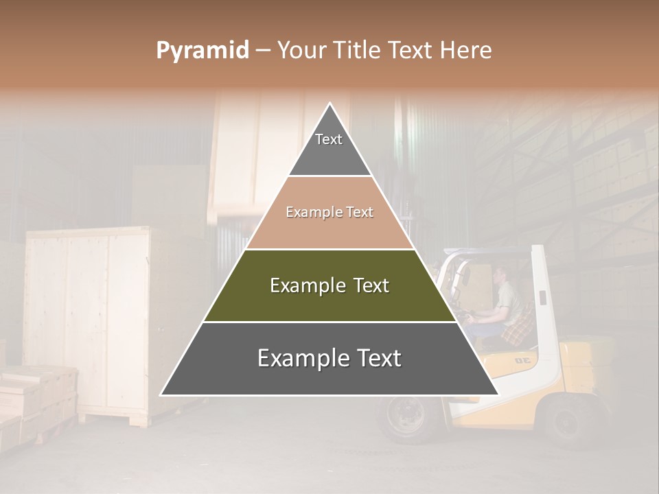 Man Working On The Truck In The Warehouse PowerPoint Template