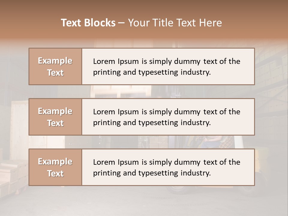 Man Working On The Truck In The Warehouse PowerPoint Template