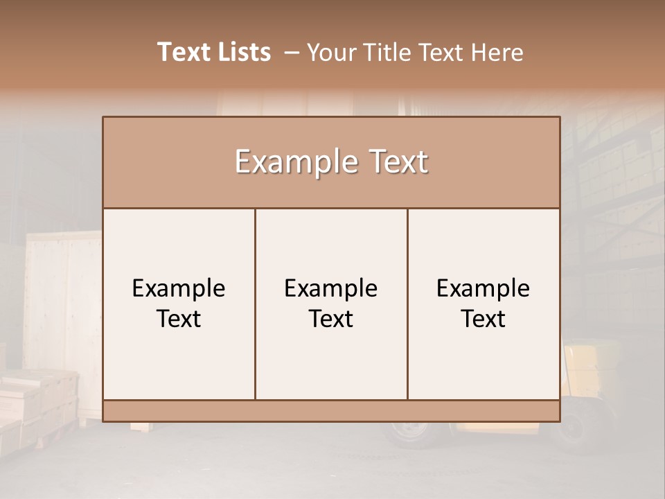Man Working On The Truck In The Warehouse PowerPoint Template
