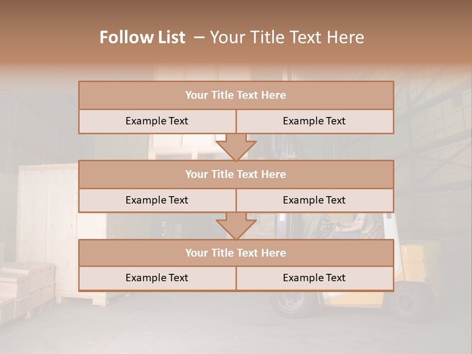 Man Working On The Truck In The Warehouse PowerPoint Template