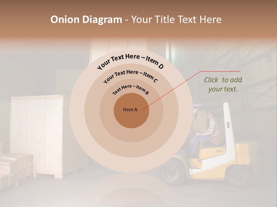 Man Working On The Truck In The Warehouse PowerPoint Template