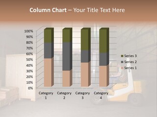 Man Working On The Truck In The Warehouse PowerPoint Template