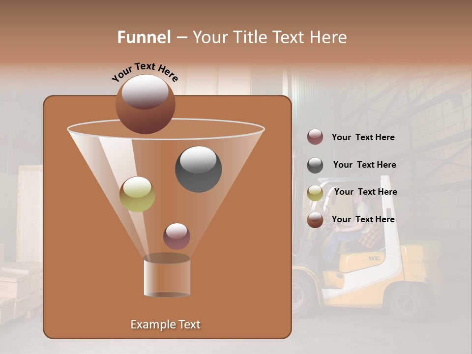 Man Working On The Truck In The Warehouse PowerPoint Template