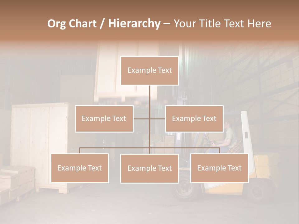 Man Working On The Truck In The Warehouse PowerPoint Template