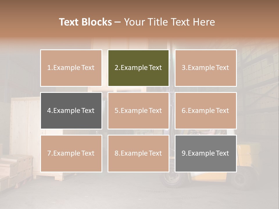 Man Working On The Truck In The Warehouse PowerPoint Template