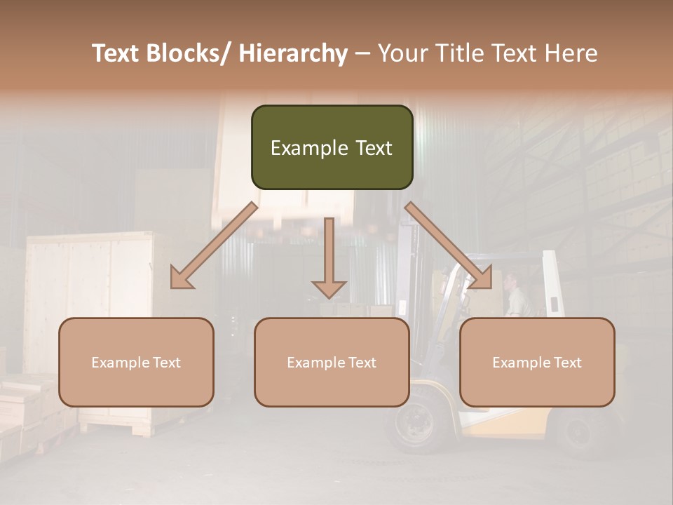 Man Working On The Truck In The Warehouse PowerPoint Template