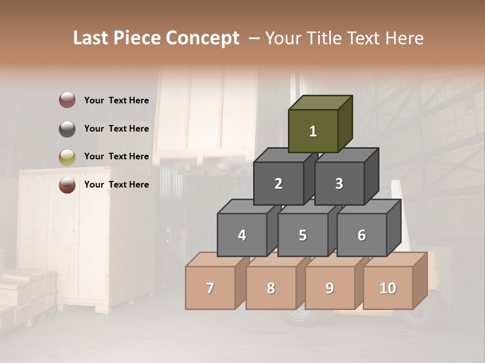 Man Working On The Truck In The Warehouse PowerPoint Template