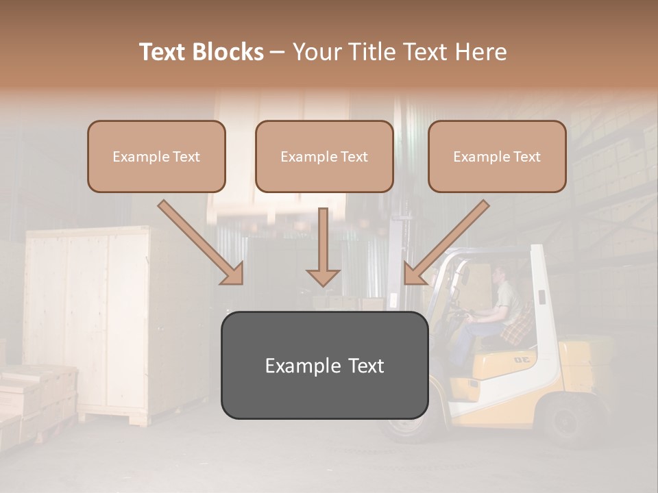 Man Working On The Truck In The Warehouse PowerPoint Template