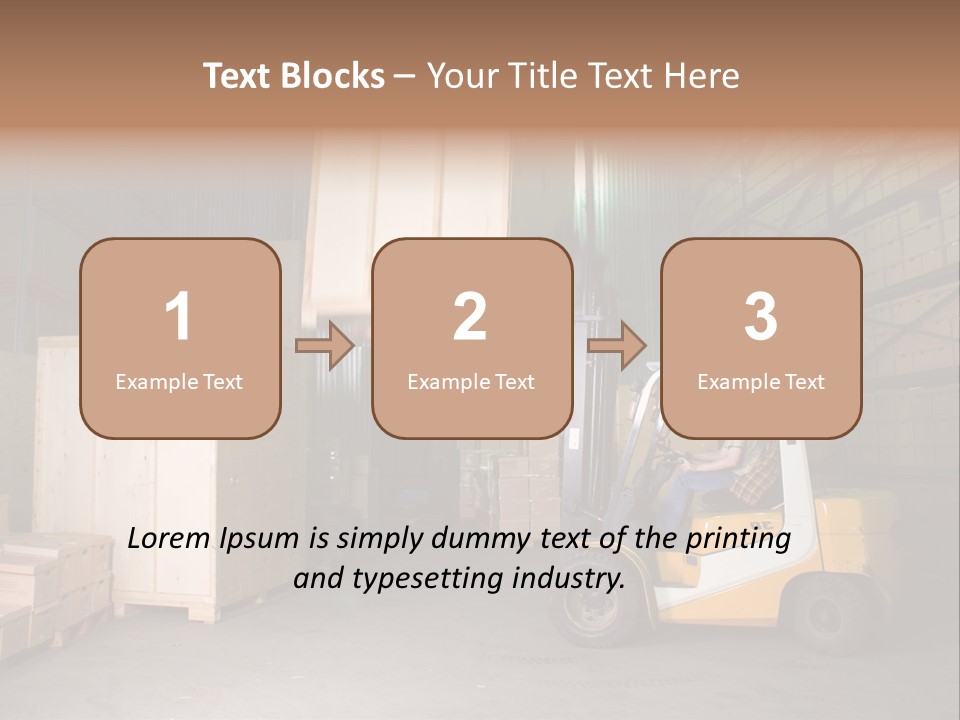 Man Working On The Truck In The Warehouse PowerPoint Template