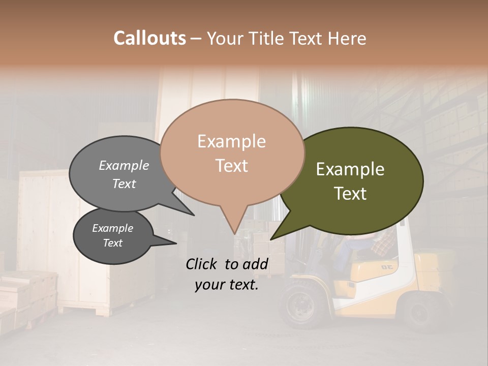 Man Working On The Truck In The Warehouse PowerPoint Template