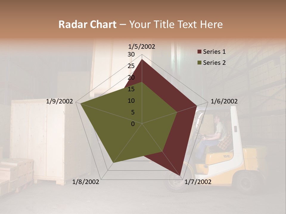 Man Working On The Truck In The Warehouse PowerPoint Template