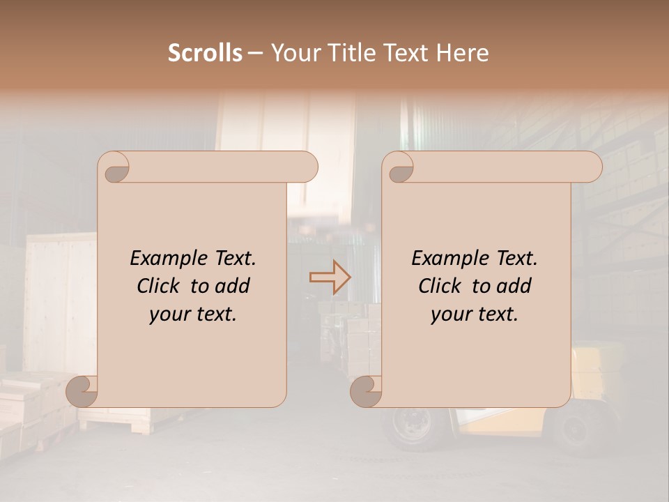 Man Working On The Truck In The Warehouse PowerPoint Template