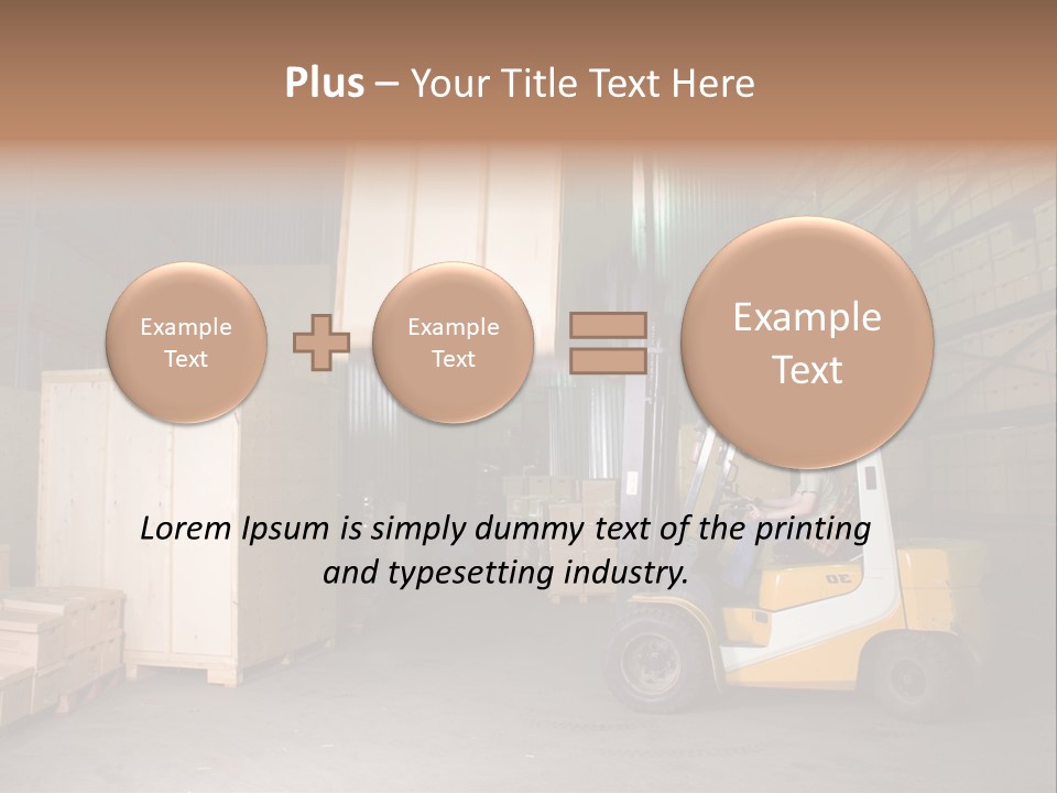 Man Working On The Truck In The Warehouse PowerPoint Template