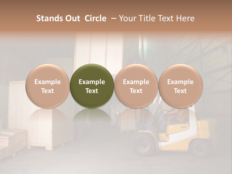 Man Working On The Truck In The Warehouse PowerPoint Template