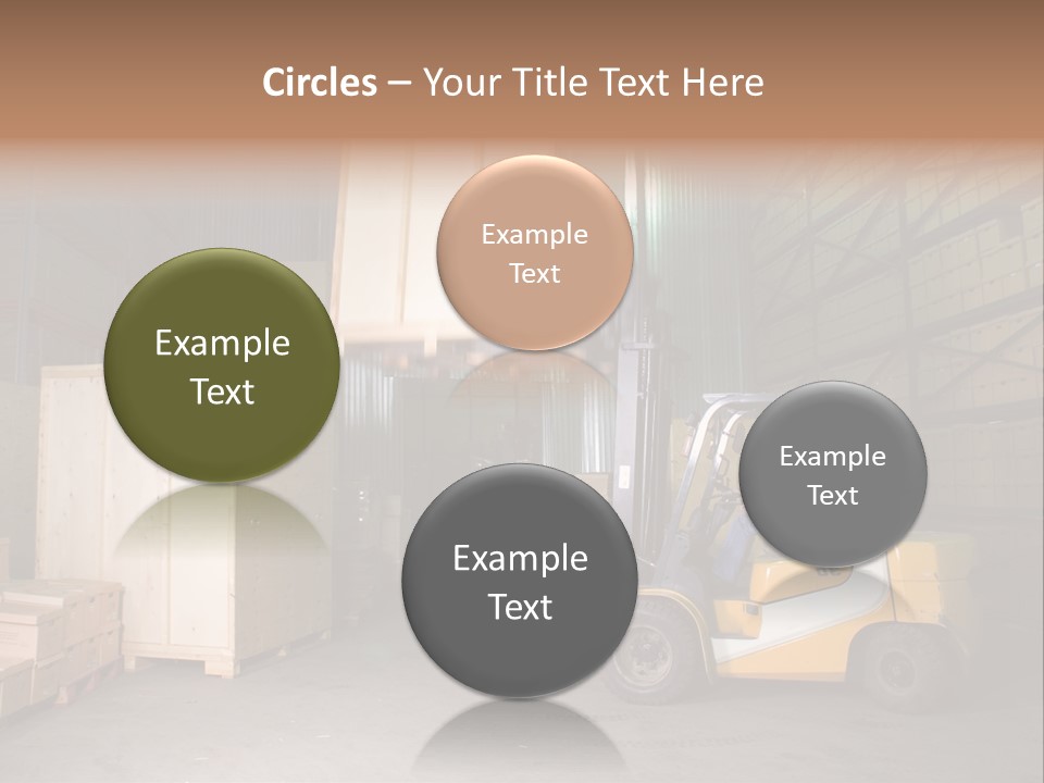 Man Working On The Truck In The Warehouse PowerPoint Template