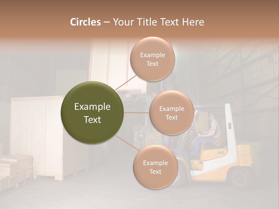 Man Working On The Truck In The Warehouse PowerPoint Template