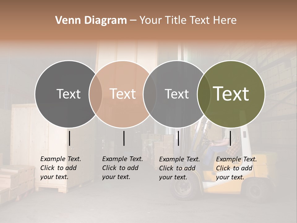 Man Working On The Truck In The Warehouse PowerPoint Template