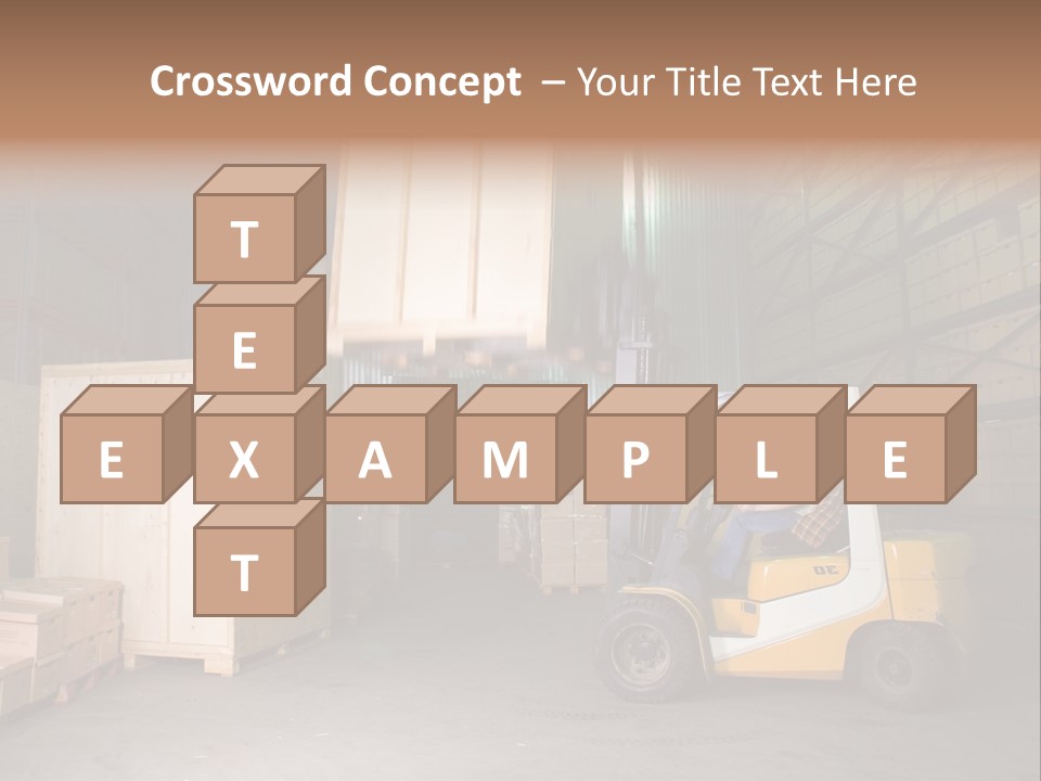 Man Working On The Truck In The Warehouse PowerPoint Template