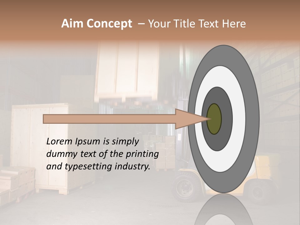 Man Working On The Truck In The Warehouse PowerPoint Template