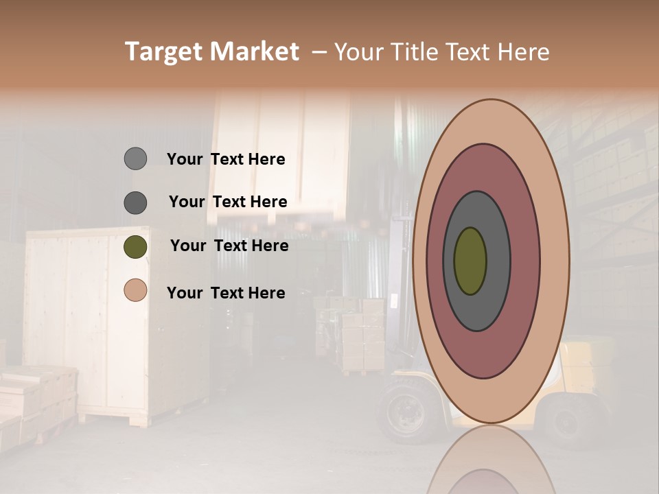 Man Working On The Truck In The Warehouse PowerPoint Template