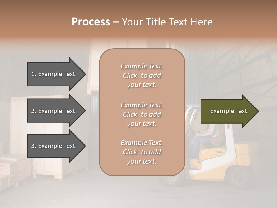 Man Working On The Truck In The Warehouse PowerPoint Template