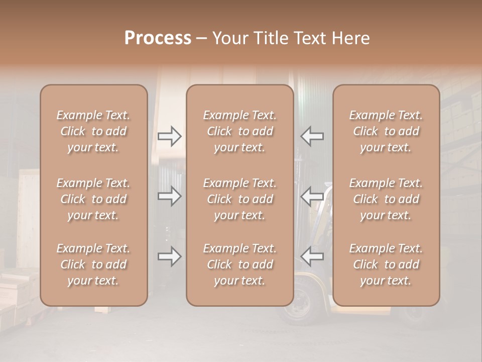 Man Working On The Truck In The Warehouse PowerPoint Template