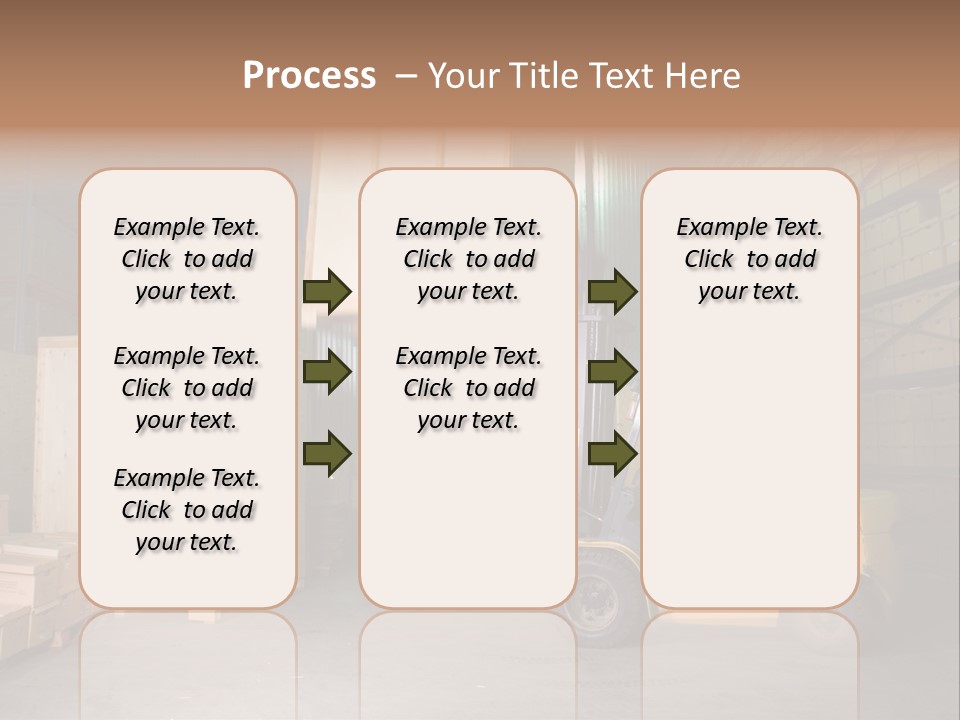 Man Working On The Truck In The Warehouse PowerPoint Template