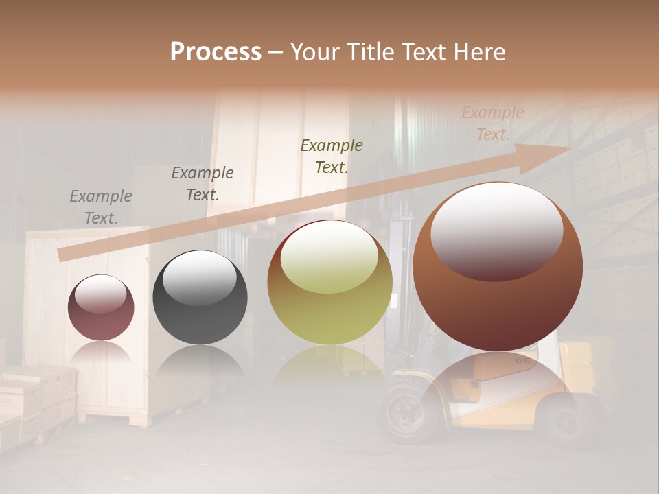 Man Working On The Truck In The Warehouse PowerPoint Template