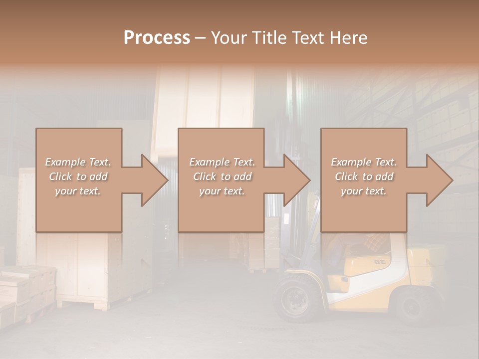 Man Working On The Truck In The Warehouse PowerPoint Template