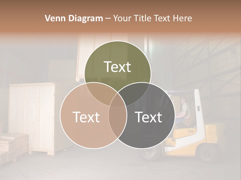 Man Working On The Truck In The Warehouse PowerPoint Template