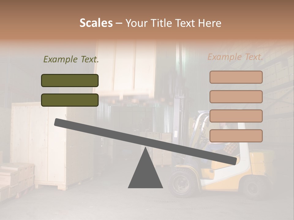 Man Working On The Truck In The Warehouse PowerPoint Template