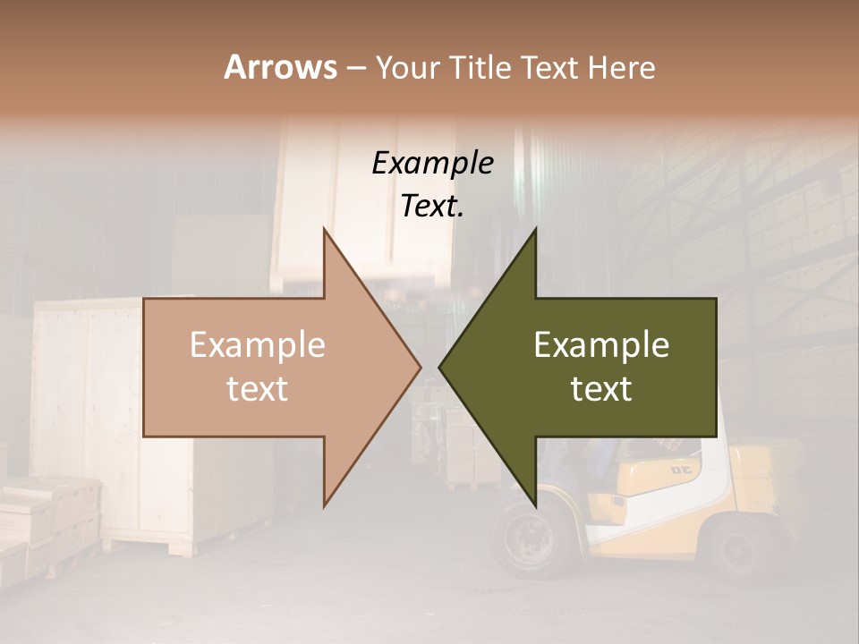 Man Working On The Truck In The Warehouse PowerPoint Template