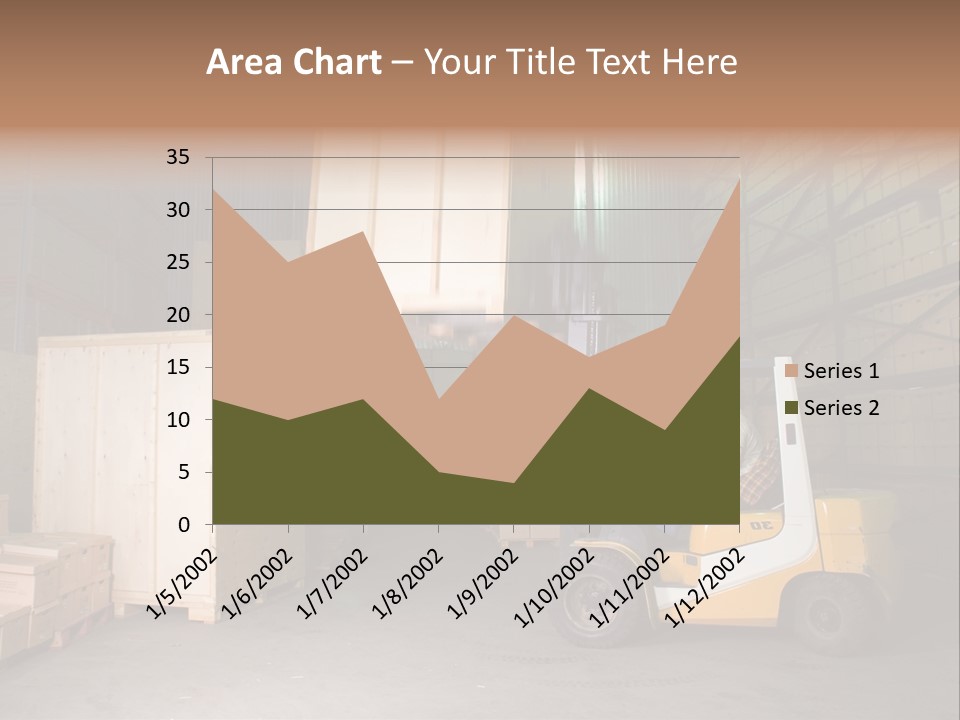 Man Working On The Truck In The Warehouse PowerPoint Template