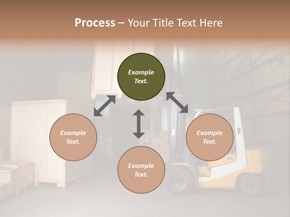 Man Working On The Truck In The Warehouse PowerPoint Template