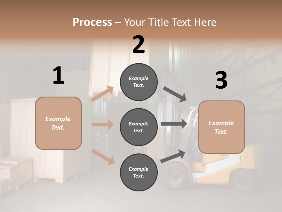 Man Working On The Truck In The Warehouse PowerPoint Template