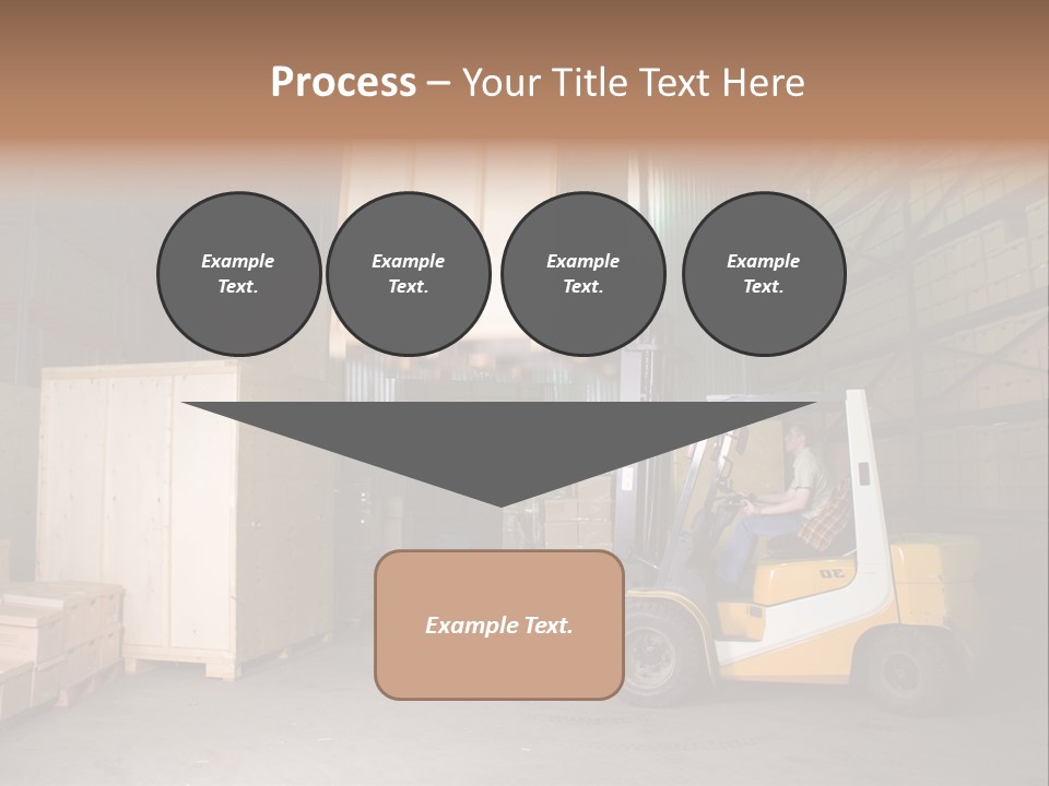 Man Working On The Truck In The Warehouse PowerPoint Template