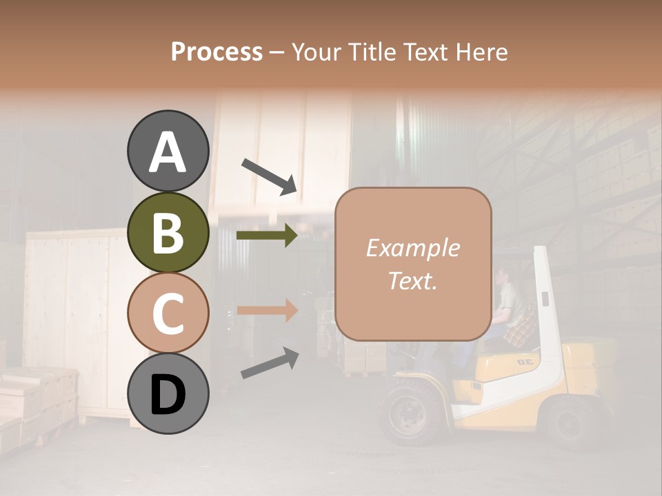 Man Working On The Truck In The Warehouse PowerPoint Template