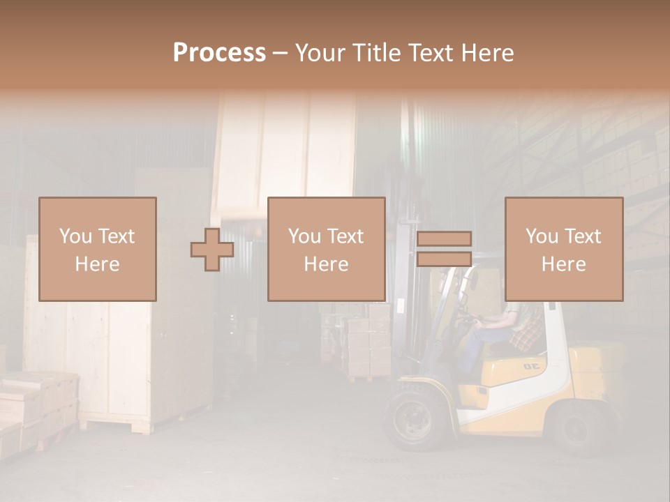Man Working On The Truck In The Warehouse PowerPoint Template