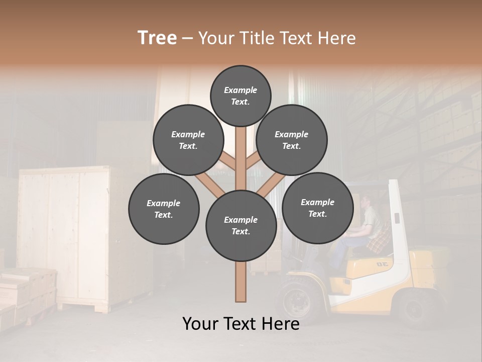 Man Working On The Truck In The Warehouse PowerPoint Template
