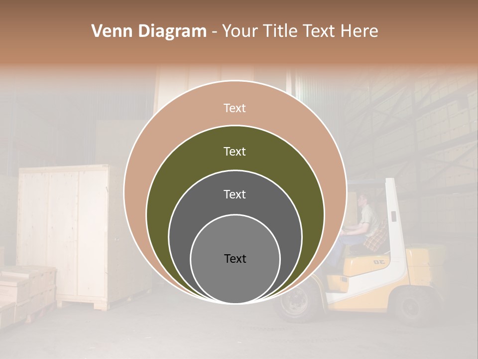 Man Working On The Truck In The Warehouse PowerPoint Template