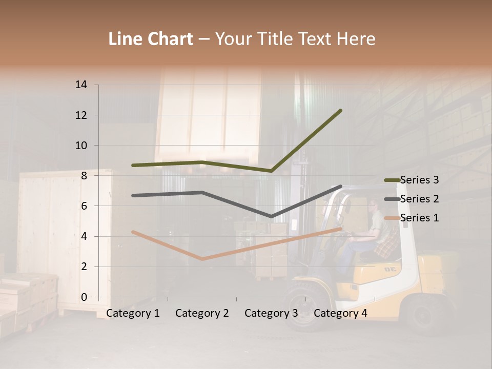 Man Working On The Truck In The Warehouse PowerPoint Template