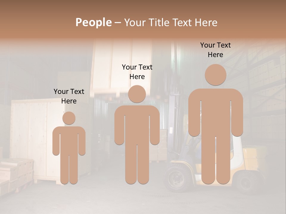 Man Working On The Truck In The Warehouse PowerPoint Template