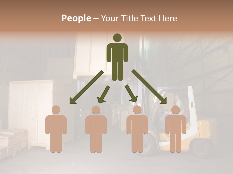 Man Working On The Truck In The Warehouse PowerPoint Template